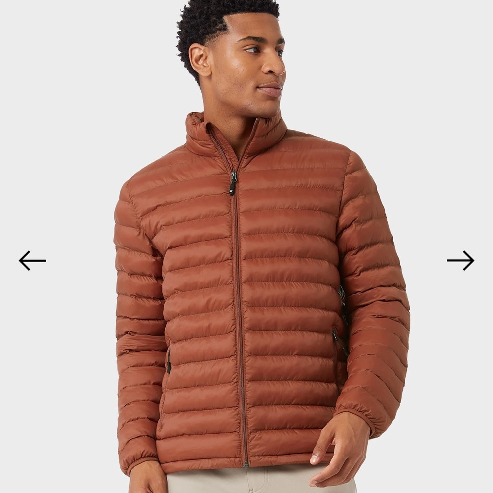 MEN'S LIGHTWEIGHT RECYCLED POLY-FILL PACKABLE JACKET - ROASTED PICANTE